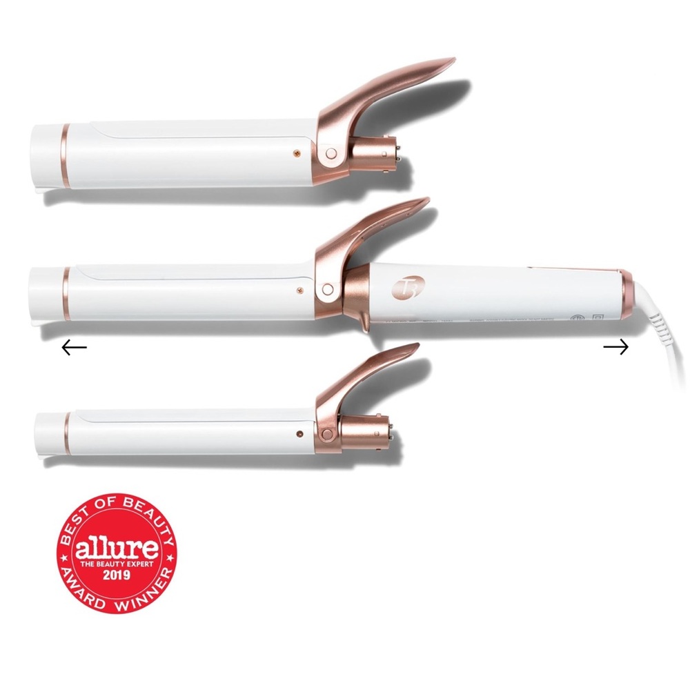 T3 Twirl Trio Hair Curling Iron- a interchangeable clip barrel iron